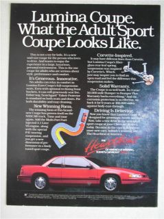 1990 Chevrolet Lumina Coupe Ad Red Corvette Inspired