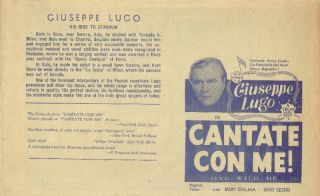 Giuseppe Lugo Cantate Con Me Ad Sheet