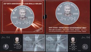 Louis Braille Proof Coin Dollar Crown Companion UNC 2RS