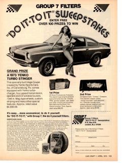 1973 Chevrolet Vega Yenko Turbo Stinger RARE Ad