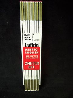 Lufkin 062ME Metric English Red End Rule 2 Meter 6