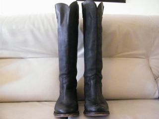 Pre Owned Dolce Vita Lujan Black Leather Boots Sz 9 5