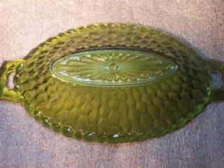 Indiana Glass Honeycomb Oval Relish Dish C 1950 S2222