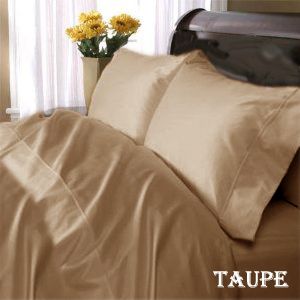 New American Luxury Bedding Collection 1000 TC Taupe Solid 100