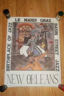 George Luttrell Mardi Gras Poster New Orleans 1986