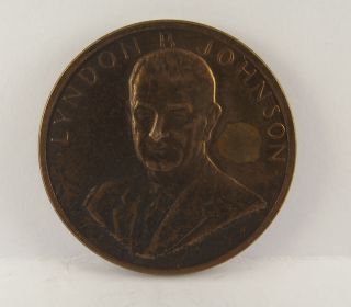 Lyndon Johnson Bronze President Coin Token 1965 Unique