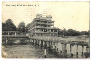 Bath Beach Brooklyn NY Fort Lowry Hotel Postcard