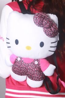 Sanrio Hello Kitty Plush Backpack Costumes Bag Pink Leopard