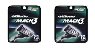 12 Gillette Mach3 Razor Replacement blades Refills Shaver Proglide