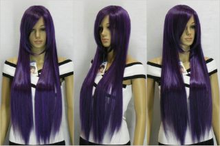 Dark Purple Mixed Anime Cosplay Human Made Hair Wig