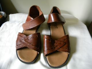 Romano Made in Brazil Brown Leather Sandals Size 7 W