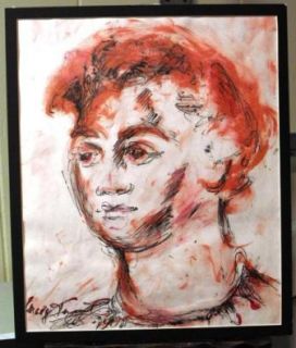 Madge Tennent Original Painting Date 190 Self Portrait
