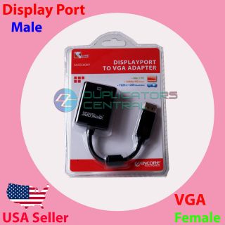Display Port to VGA HD Video Adapter PC Laptop Mac to Monitor