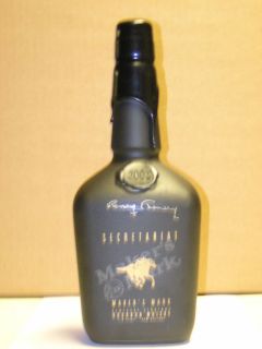 Makers Mark Signed Secretariat Bottle 2003 Bourbon Whiskey Horse