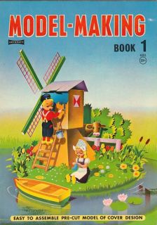 1970s Vtg Model Making Book Saalfield Dutch Windmill