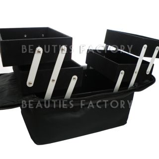 Black Makeup Case Box Nail Tech Beauty Extendable Bag 340