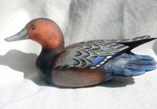 10 Canvasback Duck Decoy Handmade Wood Signed by Artist