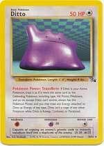Pokemon Fossil Unlimited Single Card RARE Ditto 18 62 Played