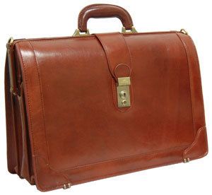 Mancini Italian Leather 17 Laptop Lawyers Brief Business Case