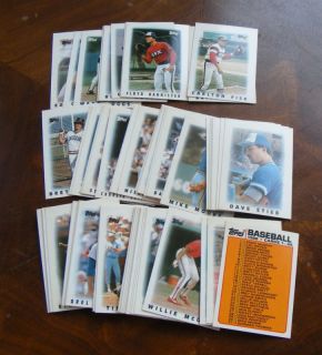 1986 Baseball Topps Mini Major League Leaders Card Set