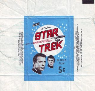 1967 Star Trek Leaf TOS Card Wrapper Very RARE