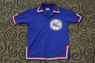 1979 Philadelphia 76ers Sixers Warm Up Jacket Malone