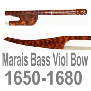 Master Long Marais Bass Viol Bow Top Snakewood 84cm