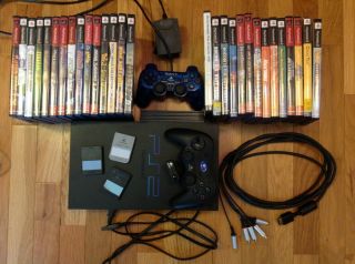 Sony PlayStation 2 Black Console NTSC SCPH 39001 29 Games Accessories