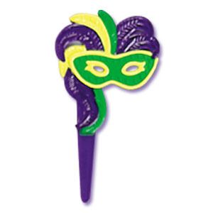 Mardi Gras Mask Jewel Cupcake Picks New