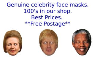 Politician Celebrity Face Masks Free Post 100s More in Our Shop