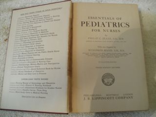 Essentials of Pediatrics for Nurses Jeans Rand Third Edition 1939