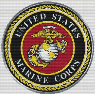Marine Emblem Cross Stitch Chart Special Price