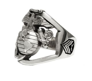 Marine Corps Ring with Choice of Rank and Years of Service
