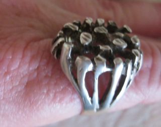 Sterling Silver Marked 925 Tree of Life Ring Size 8 Beautiful Design