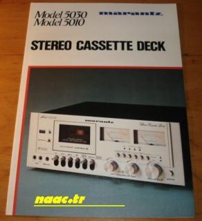 Marantz 5030 5010 Cassette Deck Japan Sales Brochure