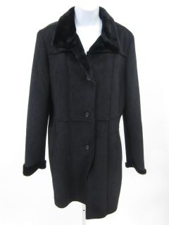 Marc New York Andrew Marc Black Faux Shearling Coat XL