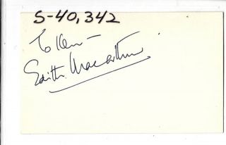 Edith MacArthur Signed Autographed PSA DNA Index Card