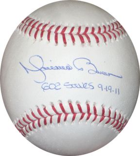 Mariano Rivera Signed Inscribed 602 Saves 9 19 11 OML Baseball