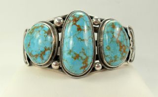 Silver Bracelet Turquoise Terry Martinez Navajo Silversmith New