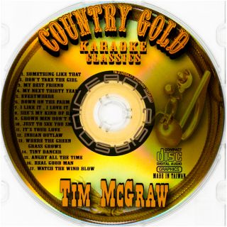  MCGRAW KARAOKE CD ALL MALE COUNTRY GOLD CDG MUSIC SONGS PAPER SLEEVE