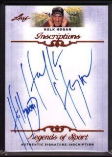 Hulk Hogan Inscribed Auto Hollywood WWF SP 2012 Leaf Inscriptions