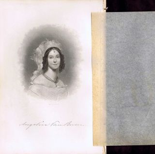 Angelica Van Buren First Lady of President Martin Van Buren 1881 Steel