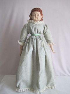 Vintage MARY HART 1983 DOLL Porcelain Signed Hand Crafted with Stand
