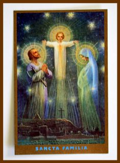 Holy Card by Mother Margaret Mary Nealis Sancta Familia
