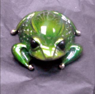 Tim Cotterill Frogman Pebbles Green RARE Bronze Frog