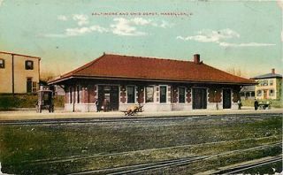 Massillon Oh Baltimore and Ohio Railroad Depot Station 1908