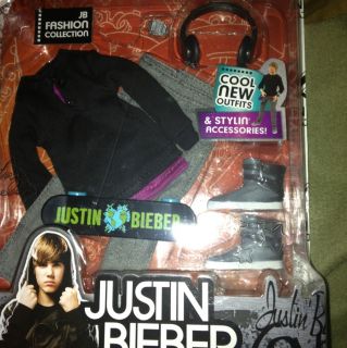 Justin Bieber Doll Outfit Fashion Collection Black Sweater Skateboard