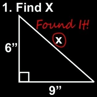 Funny Math Algebra Triangle Find x Found It School Geek Cool Tee T
