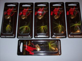 Six Matzuo Sickle Spinner Fishing Lures