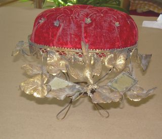 Circa 1880 Victorian Bridal Headpiece Resting Piece Extremely RARE